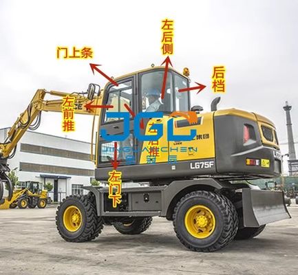 Excavator 95F 75F Frontdämpfer-Schiebefenster, hintere Dämpfertür, unterer rechter Arm, Dachfenster, gehärtetes Glas