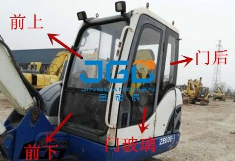 ZE60E-1 80E-1 Bagger Vorder-, Hinter-, Linken- und Rechtstüren, obere und untere Windschutzscheiben