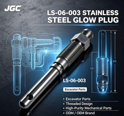 LS-06-003 Kundenspezifische hochreine mechanische Teile Baggerteile Gewindeglühkerze aus Edelstahl Modell ODM/OEM Marke