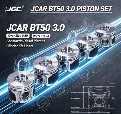 JCAR BT50 3.0 Übergröße 0.50 WEY1 11SBX Montage für Mazda Diesel Kolben Zylinder-Kit Liner Liner Motor Kolben-Set