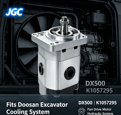 K1057295 DX500 Hydraulischer Ventilator Antriebsmotor, Hochleistungsbaggerventilator Hydraulischer Motor für Doosan Bagger