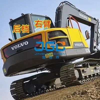 EC75D-Bagger-Glastür vorne oben und unten links, hintere Windschutzscheibe rechts, großes Oberlicht