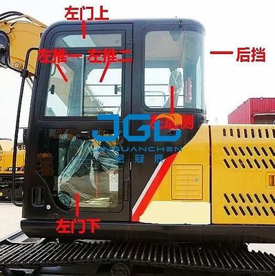 75C 95C 75Pro Excavator Frontscheibe, Schiebefenster, hintere Seitenbiegung, hinteres Oberlicht, oberes Glas