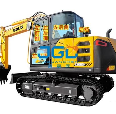 E690H/635/655/675/685 Bagger-Windschutzscheibe, hintere Seitenbiegung, rechter Arm, Oberlicht