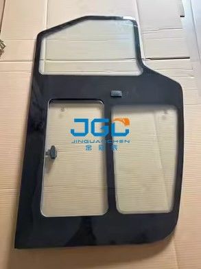 75S-9 75X Baggerglas, ganzes Türglas mit kleinen integrierten Fensterbeschlägen