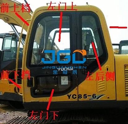 YC85-6 135-6 85-8 135-8 85-7 Bagger-Frontanschlag, linke und rechte hintere Glasscheibe
