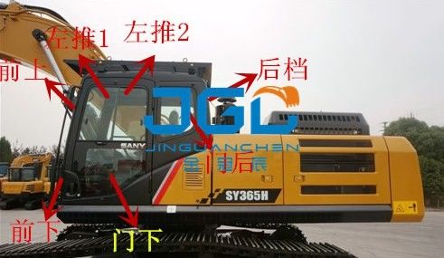 SY245 365 155 485 395 305 335 225H Windschutzscheiben der Bagger Türen und Fenster