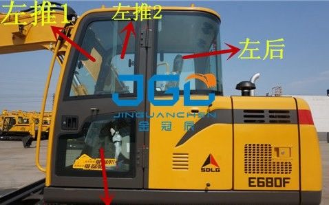 E680F 675F Bagger Front- und Heckwindschutzscheibe Links- und Rechtsfensterglas