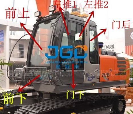 ZX360 210 240 200-3G Bagger Front And Rear Gears Left und rechte Tür-, obere und untererewindschutzscheiben