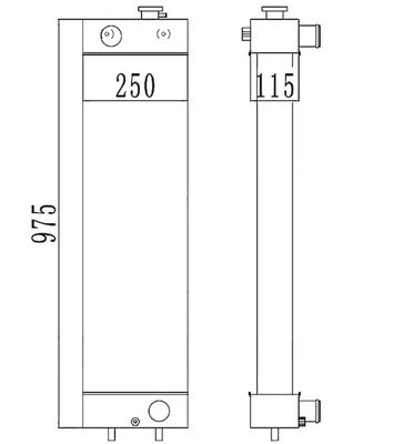 Aluminium-Kühler für PC128 PC138US-2 Bagger 22B-03-12110