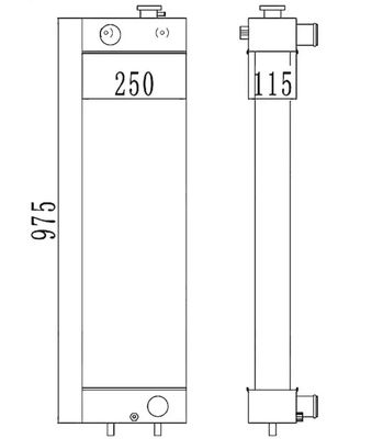 OEM 22B-03-12110 Qualität PC128 PC138US-2 Baggerradiator