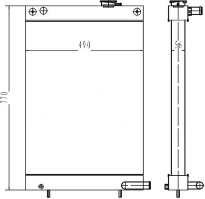 440211-00175 DH80-7 Neues Modell DX80 Baggerradiator hohe Qualität