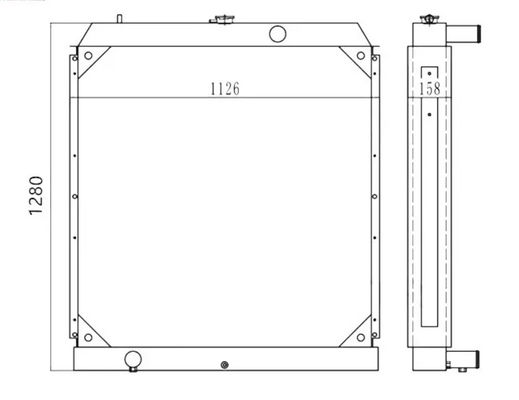 DH500-7D Baggerradiator mit Aluminium