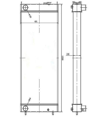 Wasserbehälter SH350-5 Heizkörper für Bagger Fabrikqualität