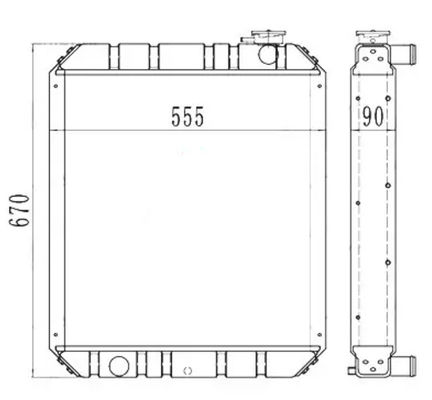 EC55 EC55-7 EC55B Heizkörper 14522957 14630555 14523887 14503550 14523888 14521810 Für Bagger