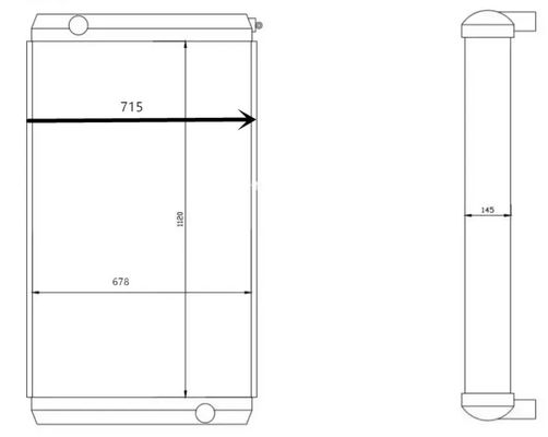 Aluminiumradiator für Bagger L180F L50E L220E 11110637 11110685