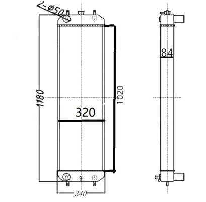 Aluminiumradiator für Baggerteile ZAX240-3 4650355