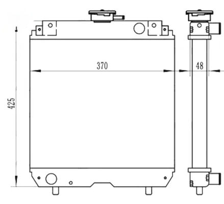 Aluminium-Wasserbehälter KX15 Heizkörper für Bagger