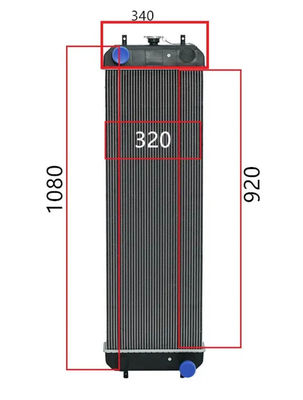 ZAX200-3 ZAX200-3F ZAX210-3 ZAX210H-3 ZAX210H-3F Baggerradiator 4650352