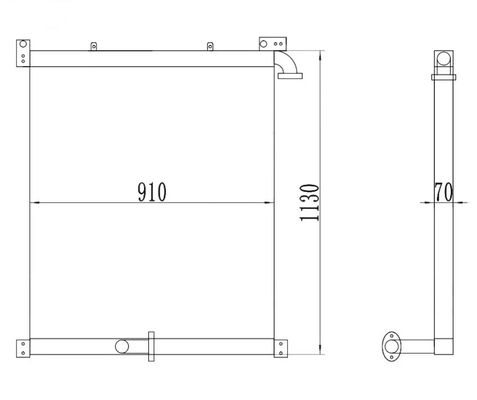 PC400-6 PC400LC-6 PC450-6 PC450LC-6 Ölkühler 208-03-61120 208-03-61410 208-03-51120 208-03-51121 Für Bagger