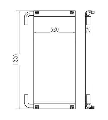 ZAX360H-3 Baggerölkühler 4648857 mit Aluminiummaterialien