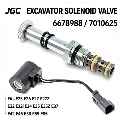 Ein solenoidäres Ventil 6678988 7010625 für Bagger E25 E26 E27 E27Z E32 E32i E34 E35 E35i E35Z E37 E42 E45 E50 E55 E85