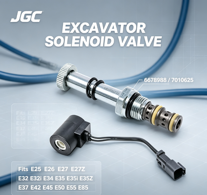 Ein solenoidäres Ventil 6678988 7010625 für Bagger E25 E26 E27 E27Z E32 E32i E34 E35 E35i E35Z E37 E42 E45 E50 E55 E85