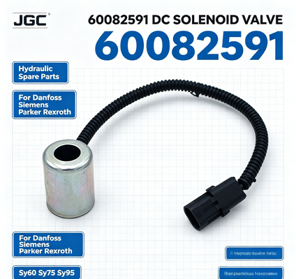 60082591 Hydraulische Ersatzteile Gleichstrom-Solenoidventil für den Danfoss Parker Rexroth Sy60 Sy75 Sy95