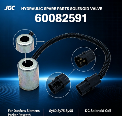 60082591 Hydraulische Ersatzteile Gleichstrom-Solenoidventil für den Danfoss Parker Rexroth Sy60 Sy75 Sy95
