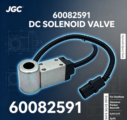 60082591 Hydraulische Ersatzteile Gleichstrom-Solenoidventil für den Danfoss Parker Rexroth Sy60 Sy75 Sy95