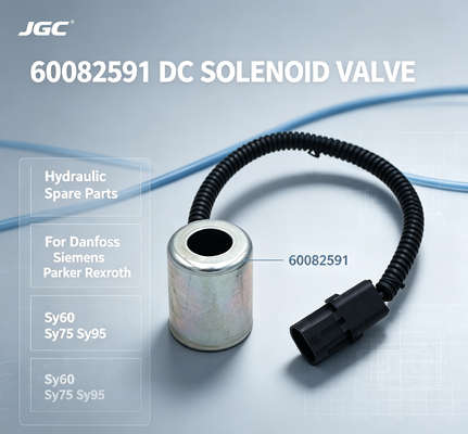 60082591 Hydraulische Ersatzteile Gleichstrom-Solenoidventil für den Danfoss Parker Rexroth Sy60 Sy75 Sy95