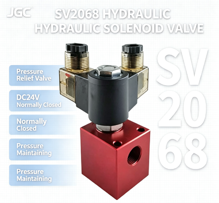 SV2068 Hydraulisches Magnetventil Kugelhahn Druckentlastungsventil Gewindepatrone DC24V Normalerweise geschlossenes Druckhalteventil