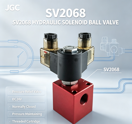 SV2068 Hydraulisches Magnetventil Kugelhahn Druckentlastungsventil Gewindepatrone DC24V Normalerweise geschlossenes Druckhalteventil