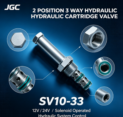 SV10-33 Magnetkopfgerät 2 Position 3 Weg Hydraulische Magnetkopfpatrone 12V 24V