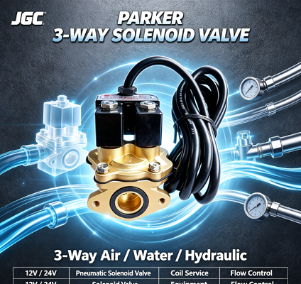 Parker 3-Wege-Luft-Pneumatik-Magnetventil 12V 24V Wasser Hydraulikspule Serviceausrüstung