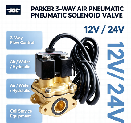 Parker 3-Wege-Luft-Pneumatik-Magnetventil 12V 24V Wasser Hydraulikspule Serviceausrüstung