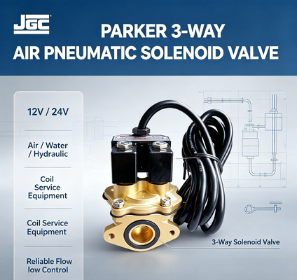 Parker 3-Wege-Luft-Pneumatik-Magnetventil 12V 24V Wasser Hydraulikspule Serviceausrüstung