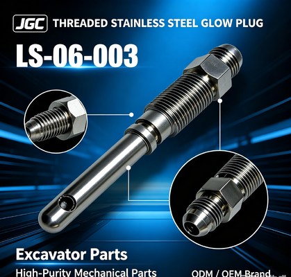 LS-06-003 Kundenspezifische hochreine mechanische Teile Baggerteile Gewindeglühkerze aus Edelstahl Modell ODM/OEM Marke