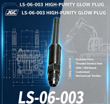 LS-06-003 Kundenspezifische hochreine mechanische Teile Baggerteile Gewindeglühkerze aus Edelstahl Modell ODM/OEM Marke