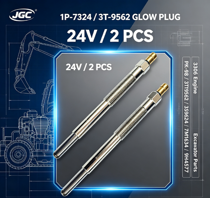 1P-7324 3T-9562 24V Glühkerze 2 Stück 3306 Motor SONOCMP Diesel Glühkerze für PK-98 3T9562 3S9624 7M1634 9H4577 Baggerteile