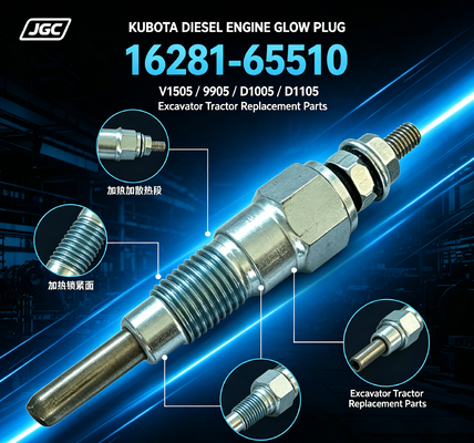 16281-65510 Glow Plug für Kubota Dieselmotor V1505 D905 D1005 D1105 Ersatzteile für Bagger-Traktoren