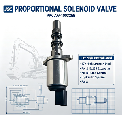 PPCP09-1003266 12V hochfeste Stahlproportional-Solenoidventil für die Hauptpumpe des Baggers 215/235