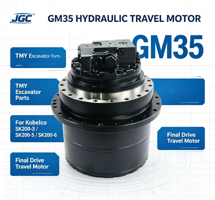 GM35 Baggerteile Hydraulischer Reisemotor für Kobelco Kompatibel mit SK200-3 SK200-5 SK200-6
