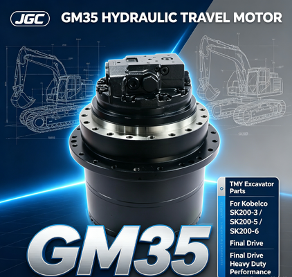 GM35 Baggerteile Hydraulischer Reisemotor für Kobelco Kompatibel mit SK200-3 SK200-5 SK200-6